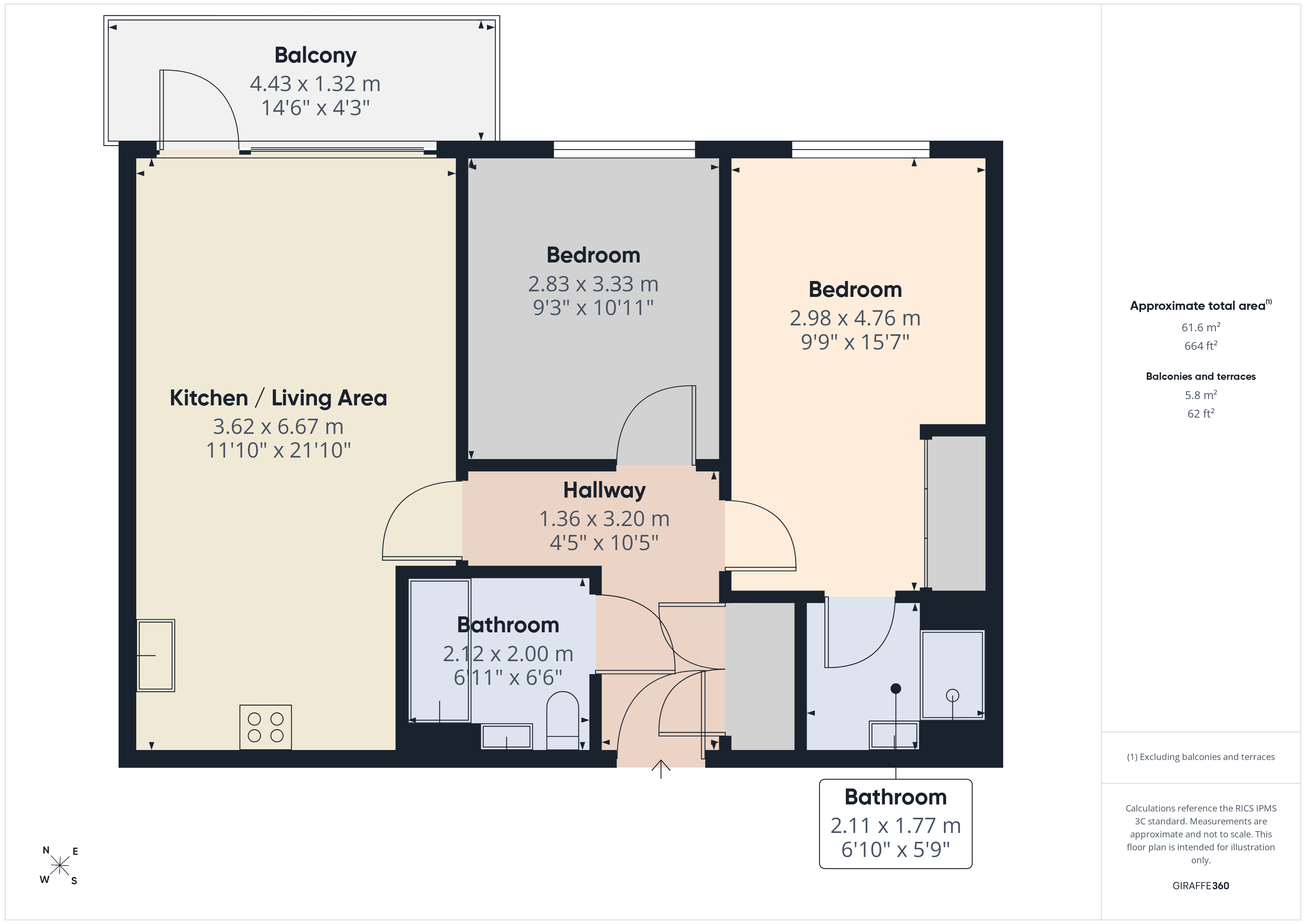 73, Maritime House, Gillingham floorplan