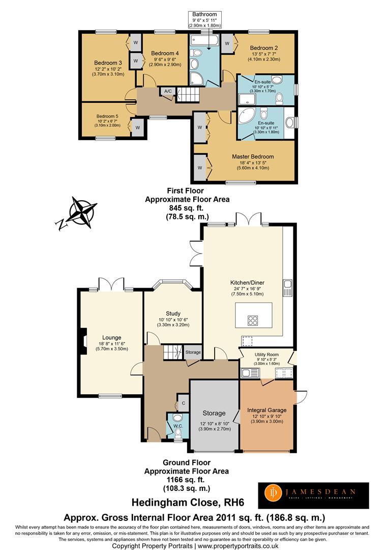 5 Bedrooms Detached house to rent in Hedingham Close, Horley RH6