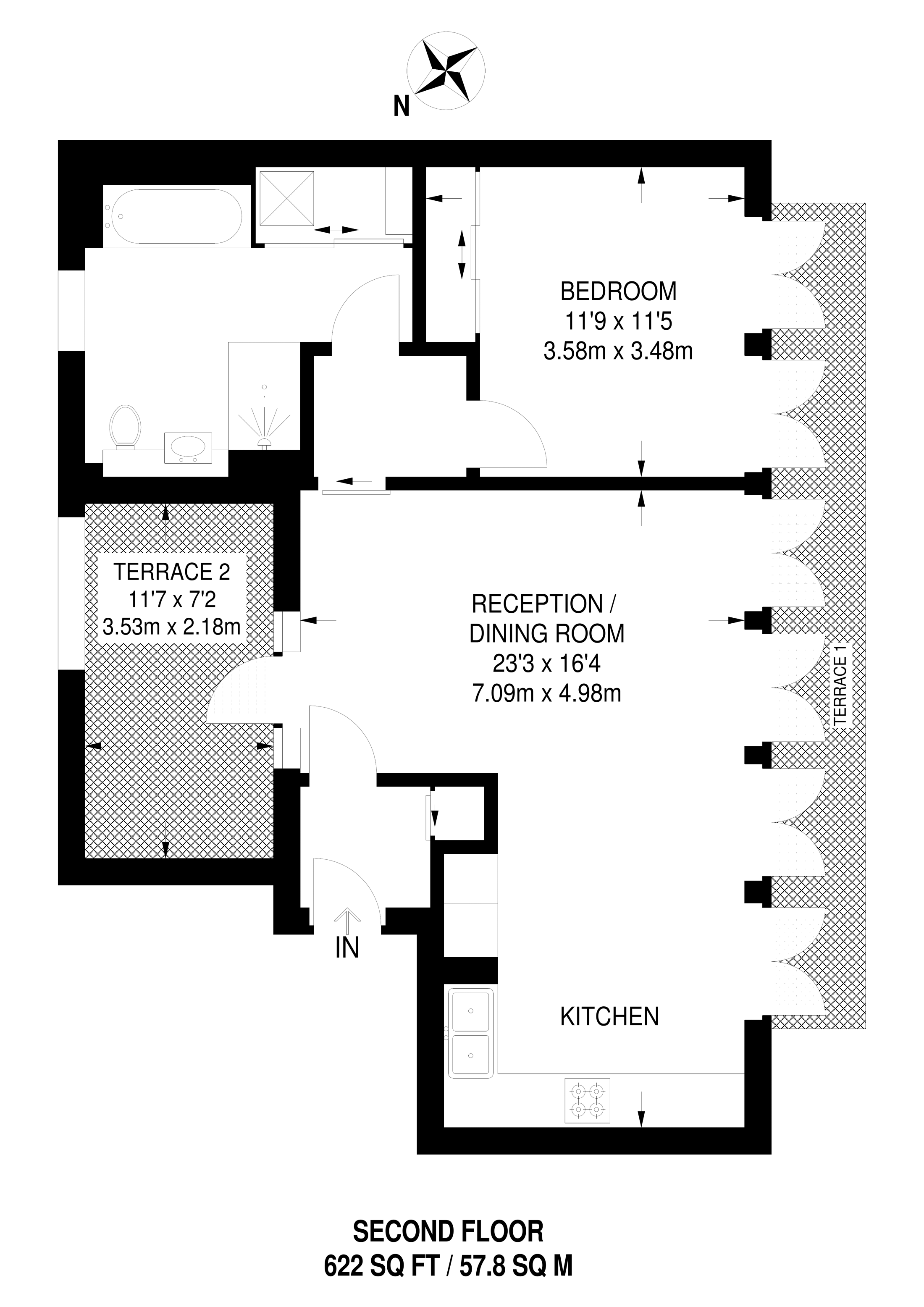 1 Bedrooms Flat to rent in Kidderpore Avenue, Hampstead NW3