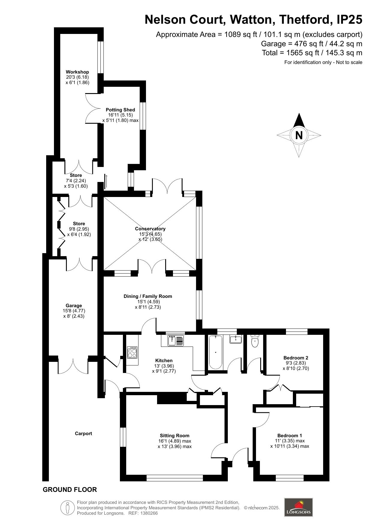61, Nelson Court, Thetford floorplan