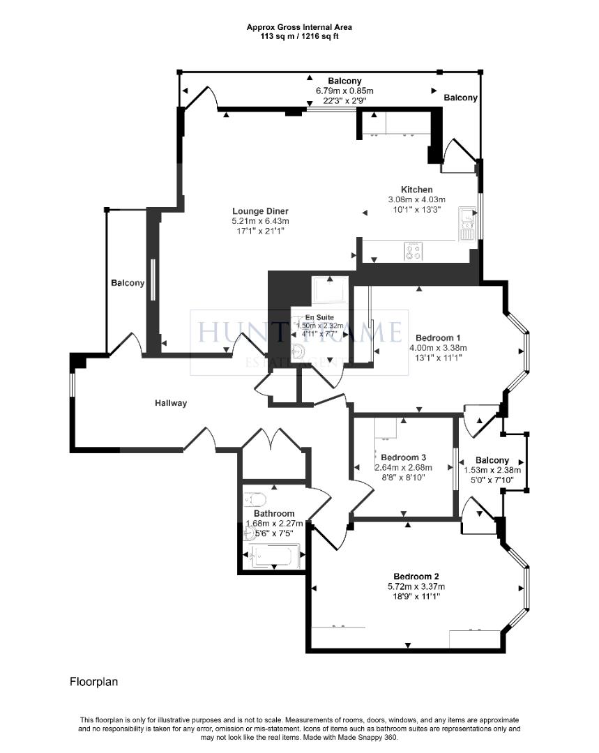 15 The Mansions, Compton Street, Eastbourne floorplan
