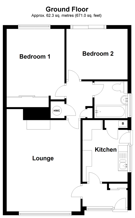 2 Bedrooms Semi-detached bungalow for sale in Yeoman Gardens, Willesborough, Ashford, Kent TN24