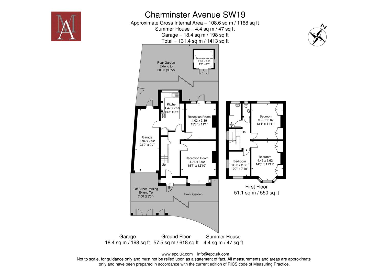 Charminster Avenue, London SW19, 3 bedroom end terrace house for sale