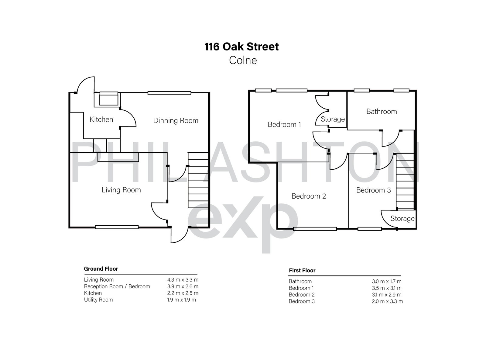 116, Oak Street, Colne floorplan