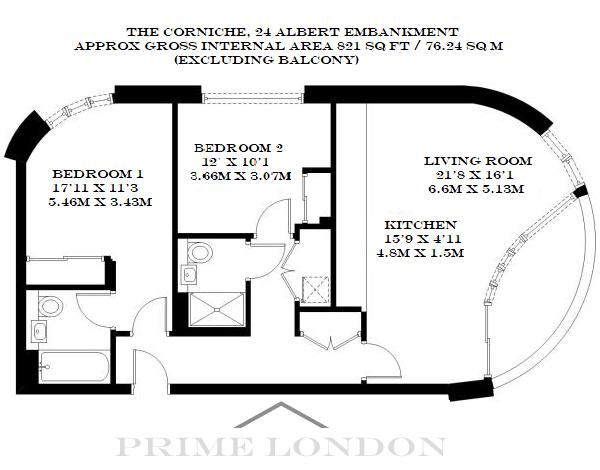 2 Bedrooms Flat for sale in The Corniche, 24 Albert Embankment, South Bank SE1