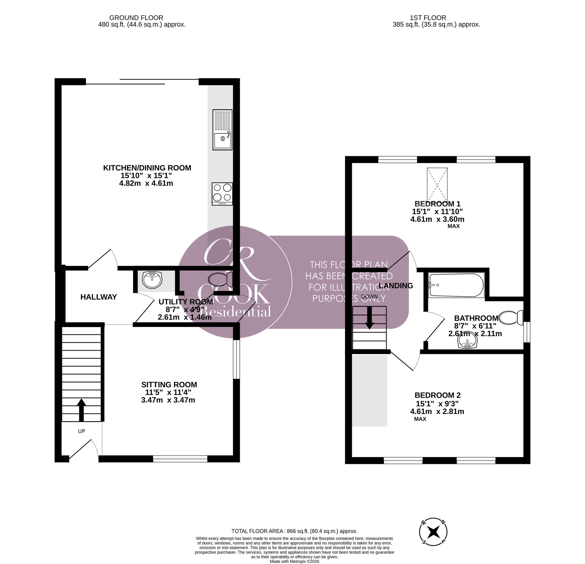 5a Rissington Close, Cheltenham floorplan