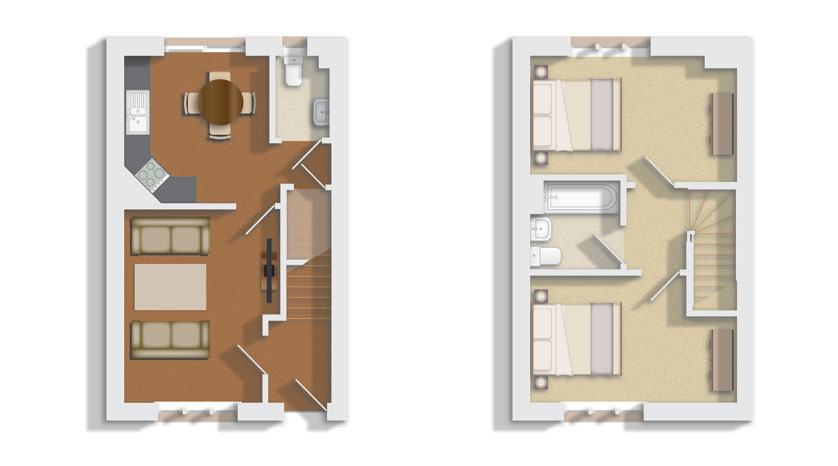 2 Bedrooms Terraced house for sale in Alloa Park Drive, Alloa FK10
