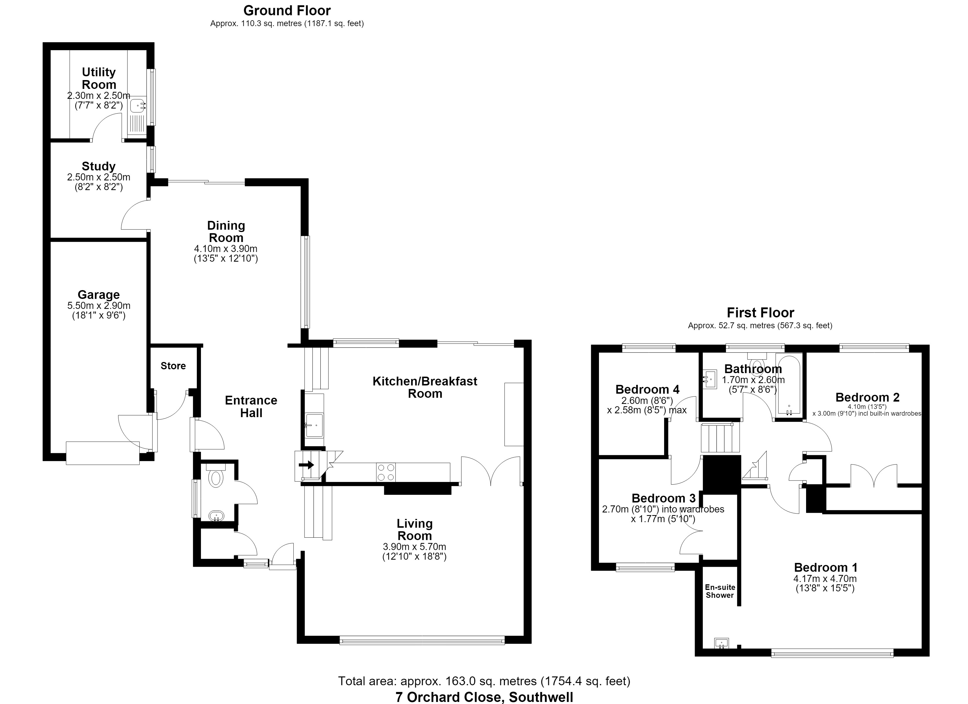 7, Orchard Close, Southwell floorplan