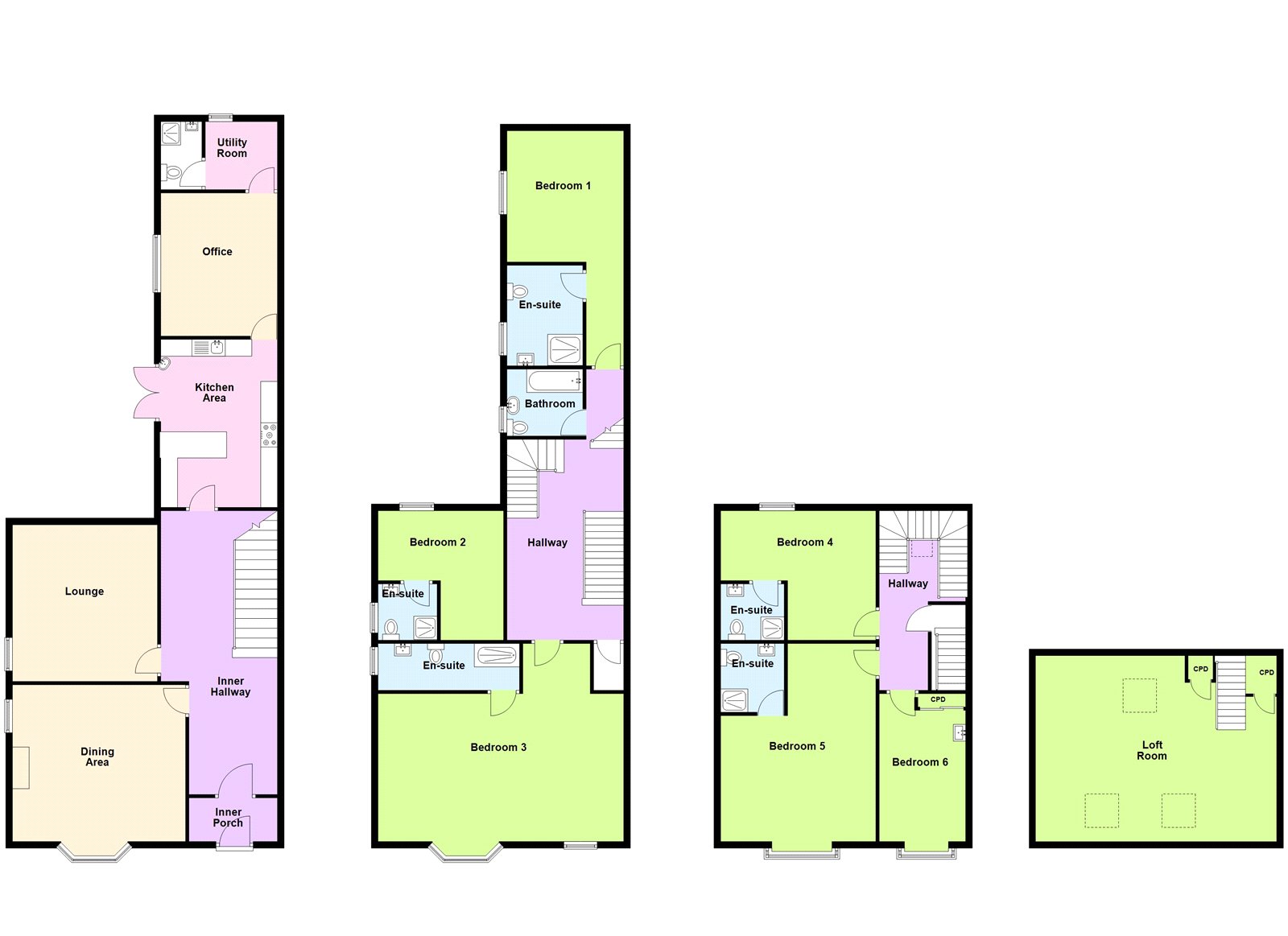 Sunnybank Guest House,, Harding Street, Pembrokeshire floorplan