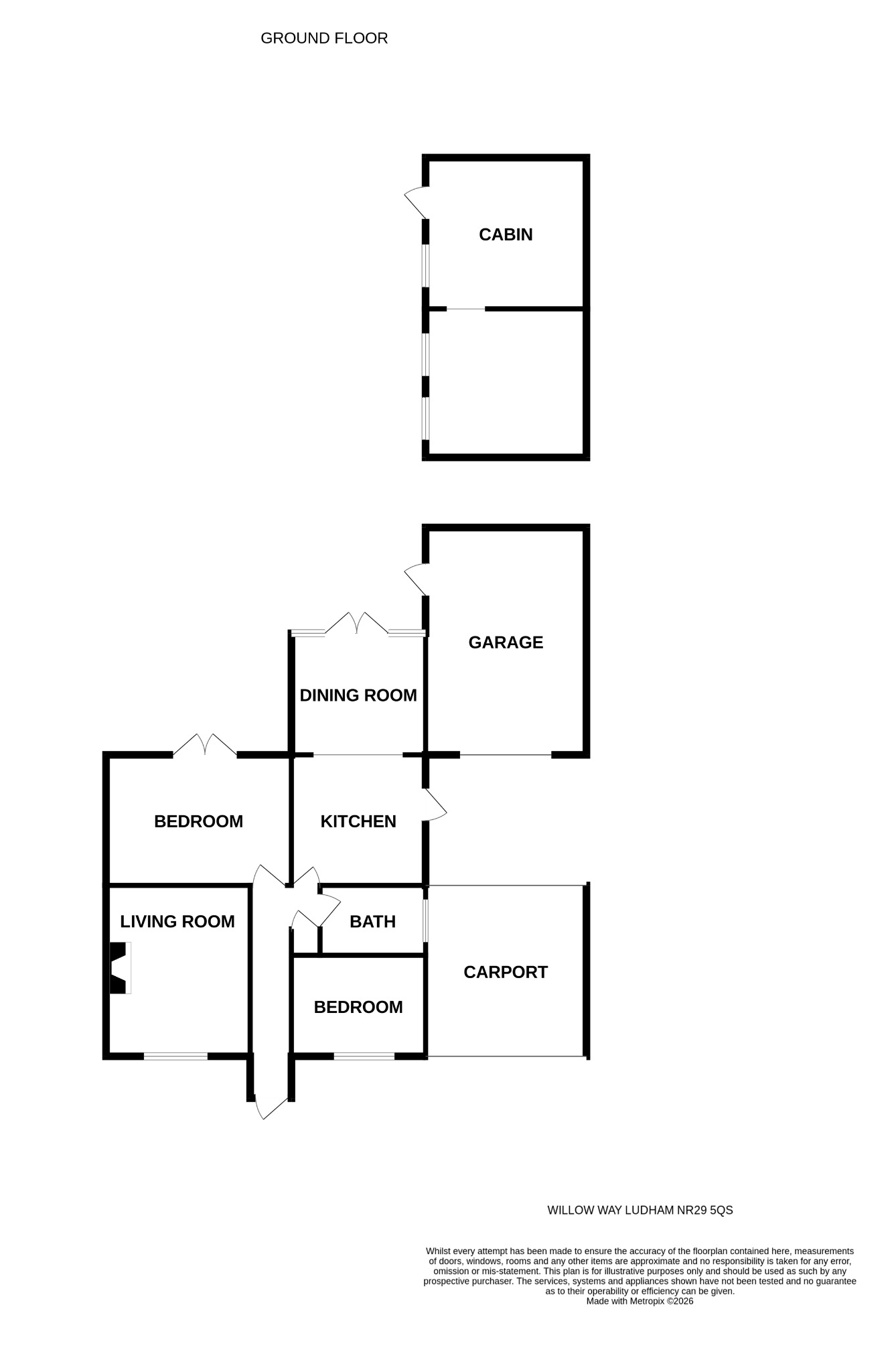 2 Willow Way, Ludham, Norfolk floorplan
