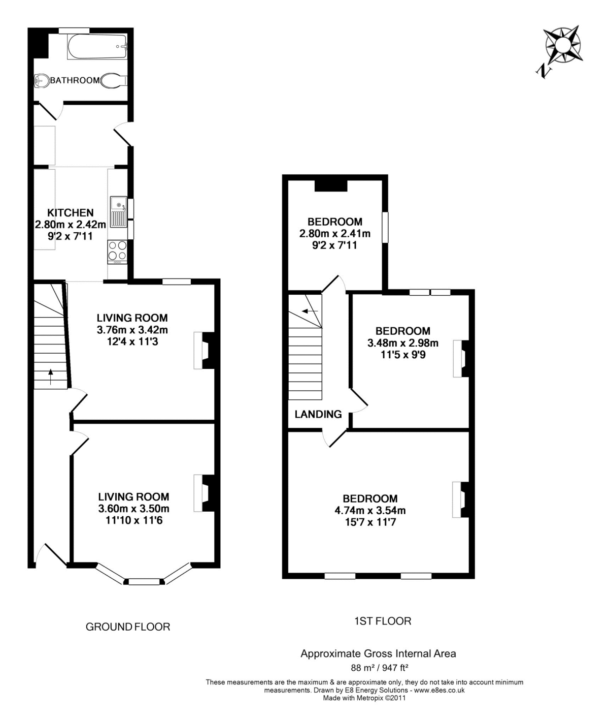 92, Magdalen Road, Oxford floorplan