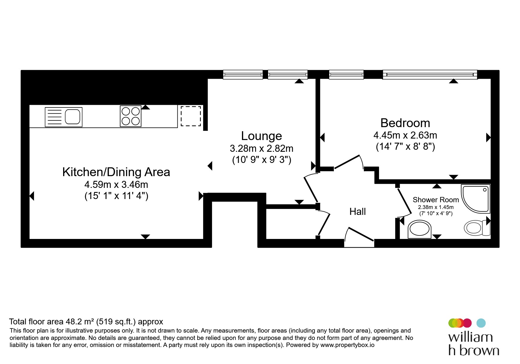 Apartment 101, Yeadon House, Green Lane, Leeds floorplan