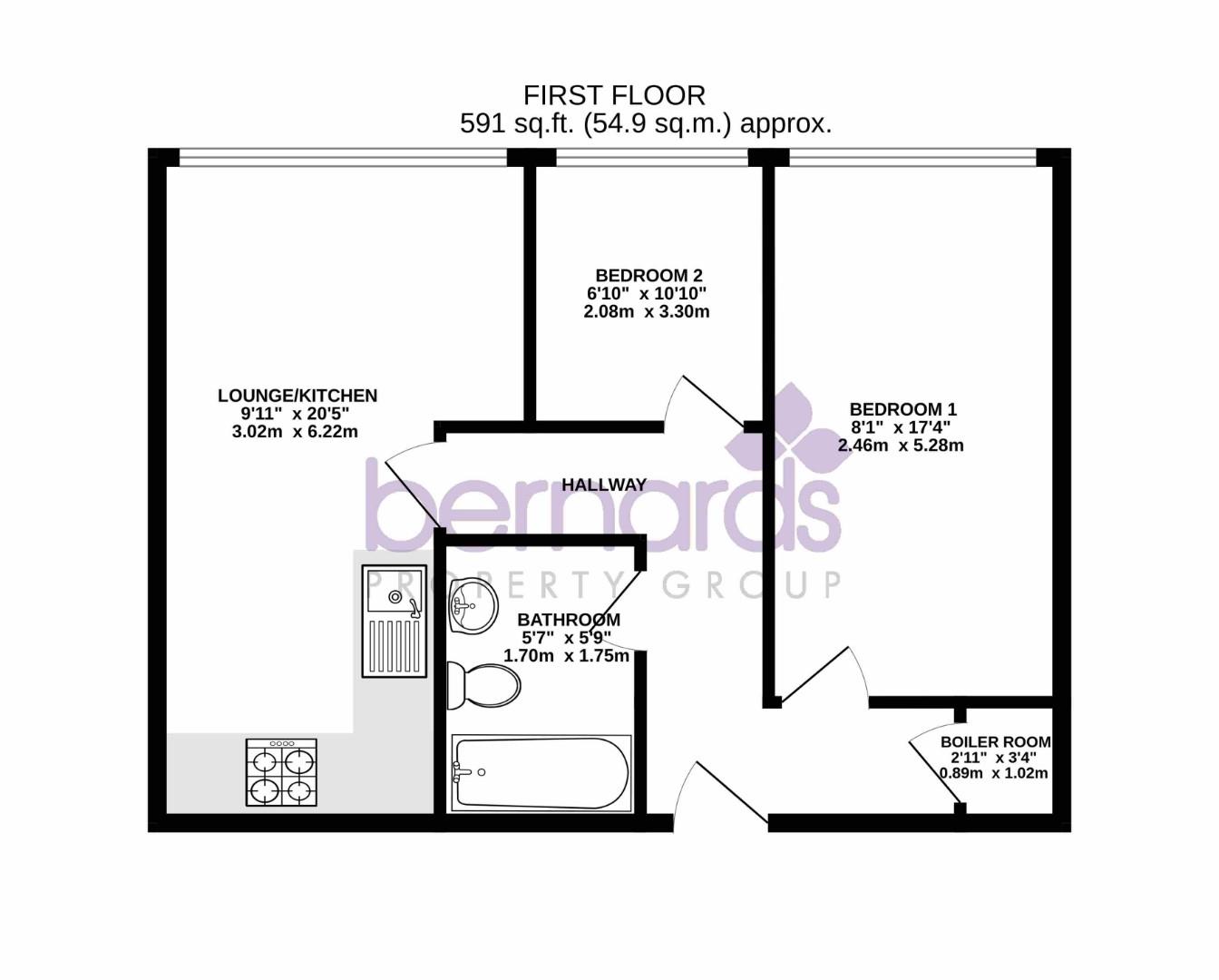 Flat 28, Arundel House, Portsmouth floorplan
