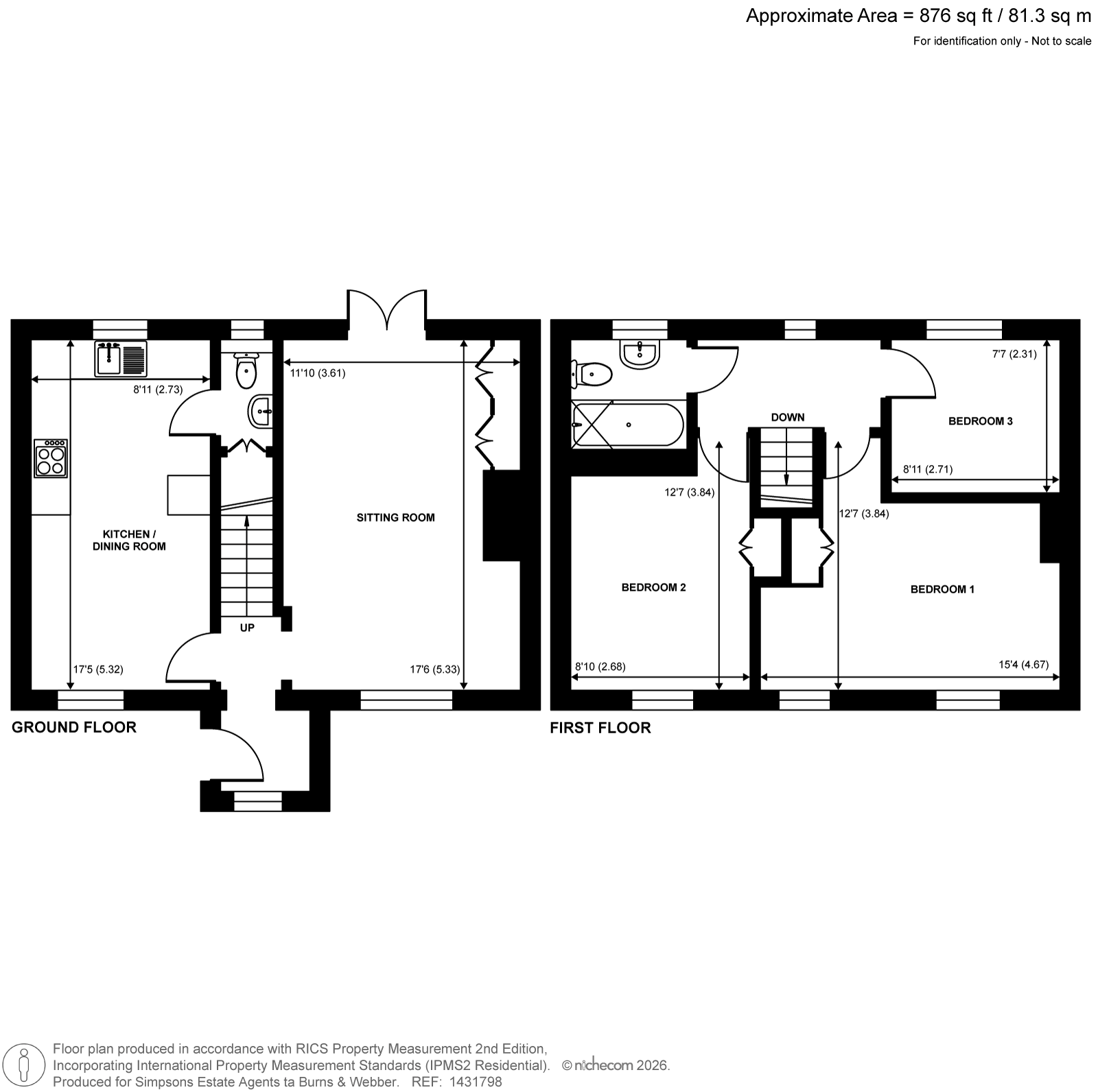 17, Arthur Road, Farnham floorplan