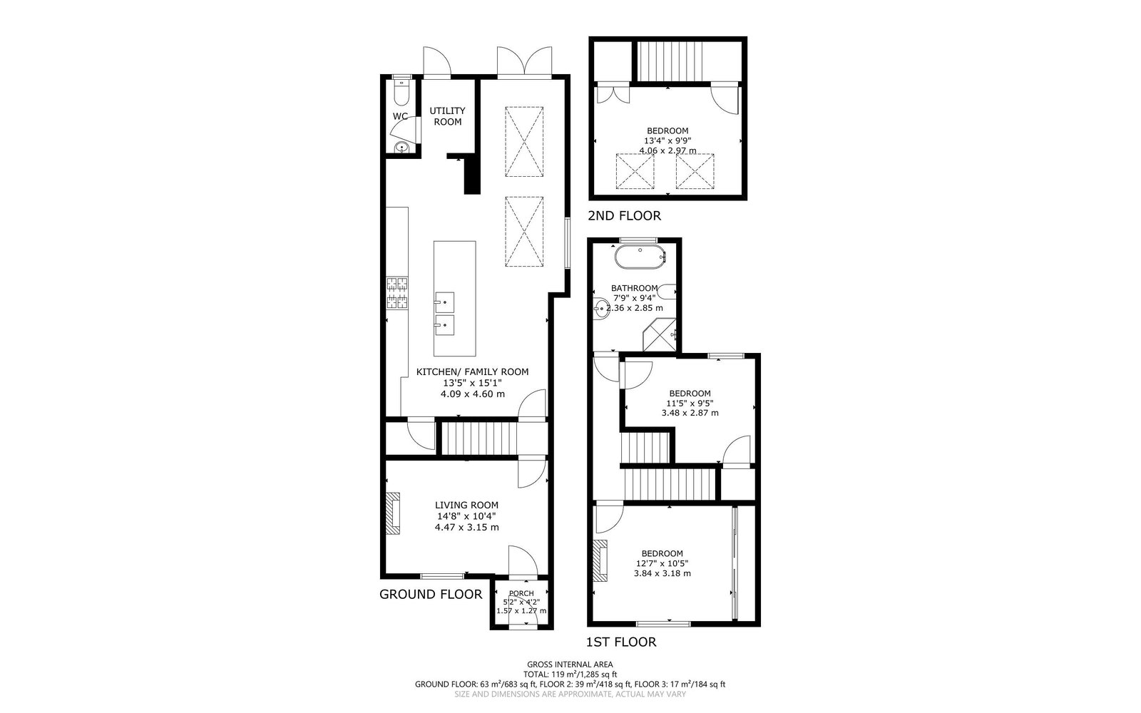 141, Priests Lane, Brentwood floorplan