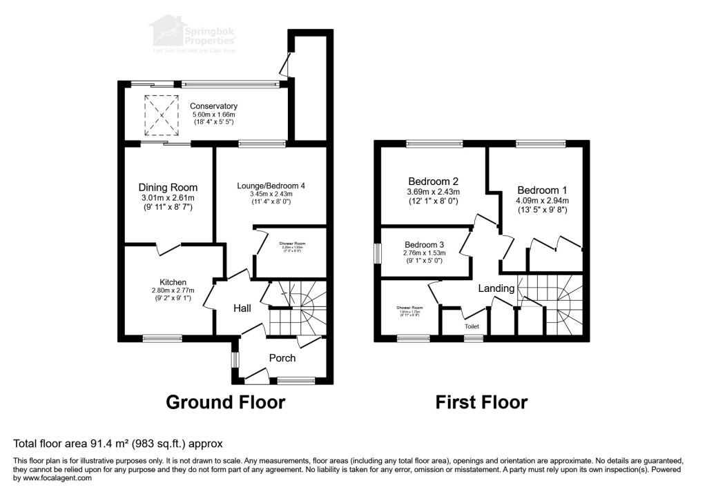 74, Kyreside, Tenbury Wells floorplan