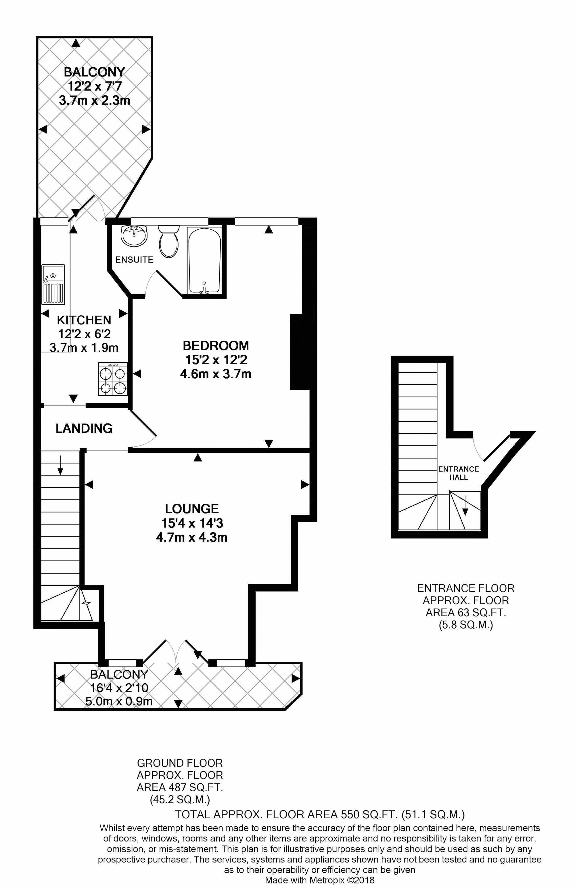 Top Flat, 4 Eastern Terrace St. Georges Road, Southsea floorplan
