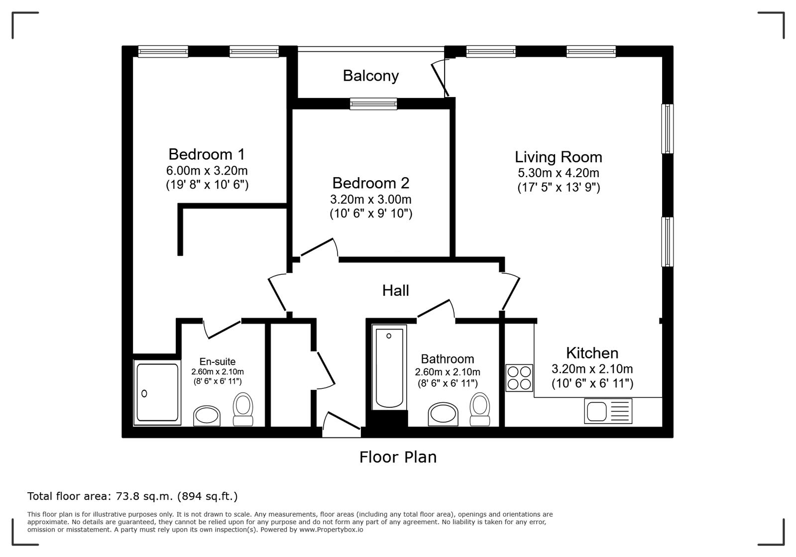 1003, Millennium Tower, Salford Quays floorplan