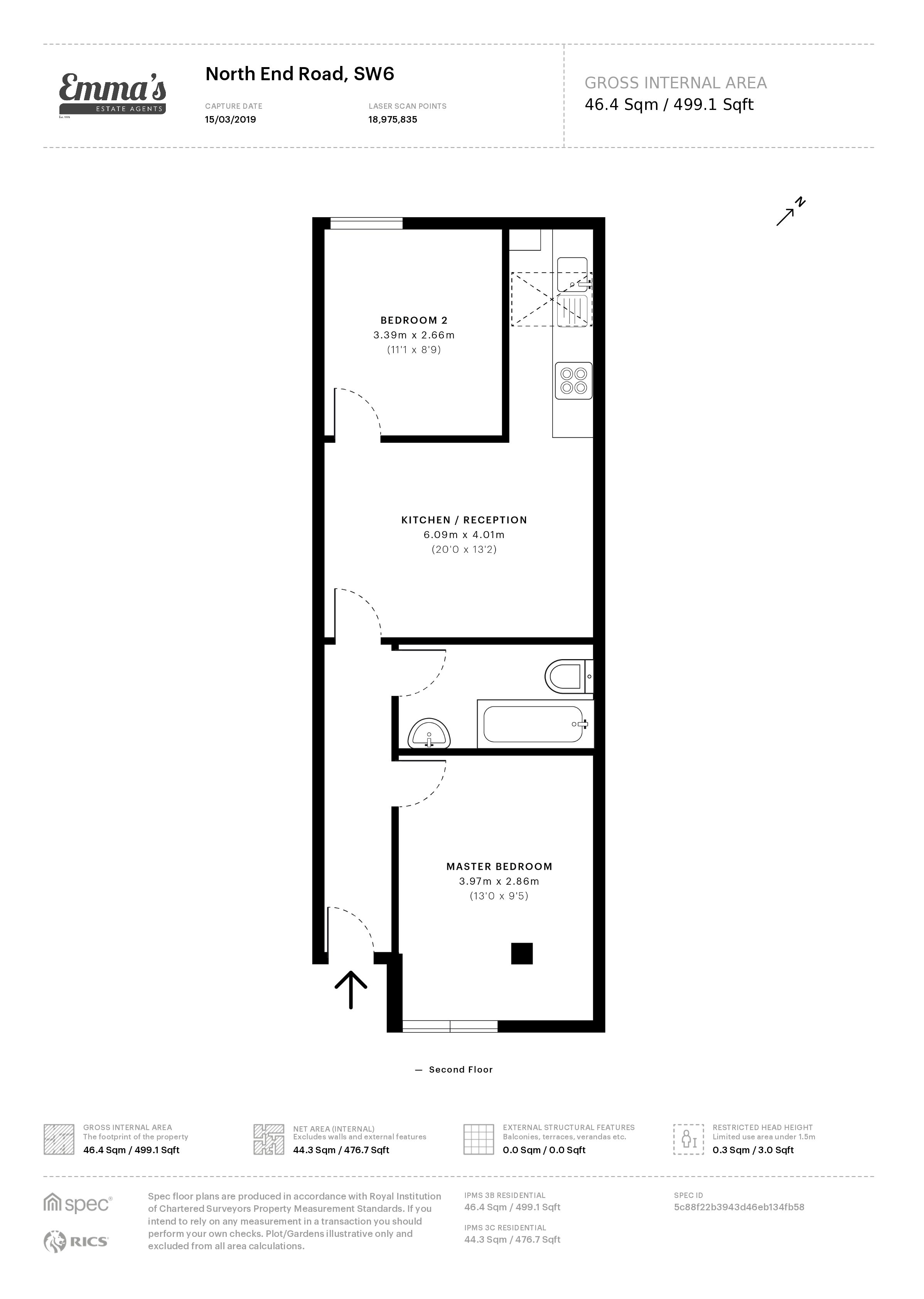 2 Bedrooms Flat to rent in North End Road, Fulham, London SW6