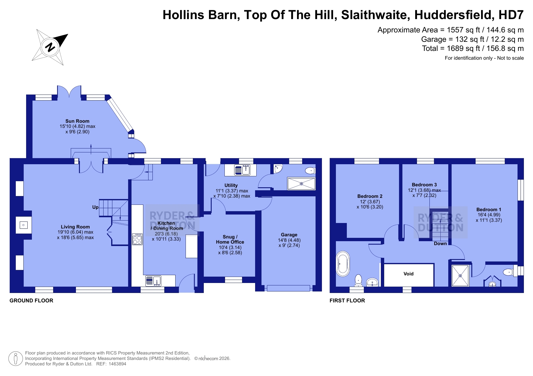Hollins Barn,, Top of the Hill, Huddersfield floorplan