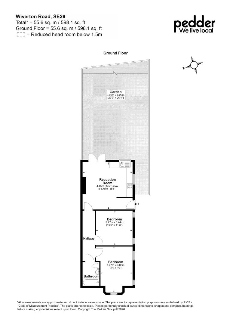 Garden Flat, 110, Wiverton Road, London floorplan