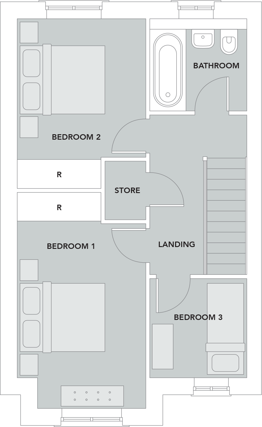 The Beldon at Towerburn View, Alnwick floorplan