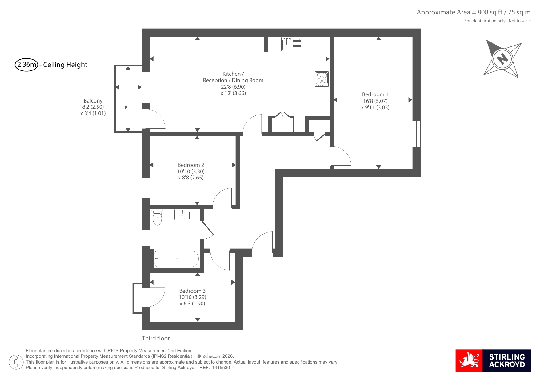 301 Hestia House,, City Walk, London floorplan