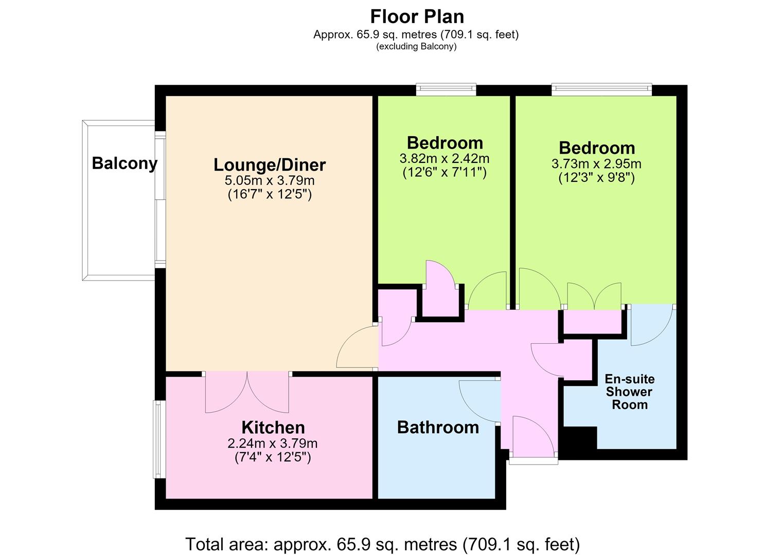 Flat 17, 41, Balmoral Court, Grand Avenue, Worthing floorplan