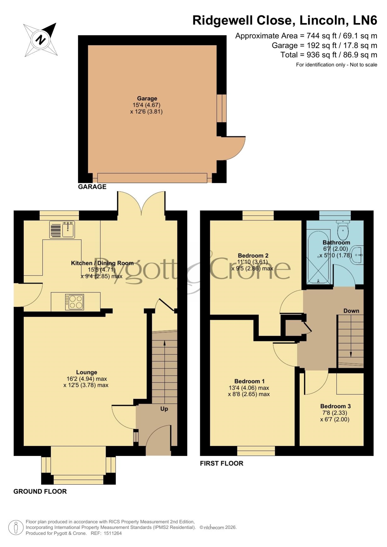 29, Ridgewell Close, Lincoln floorplan