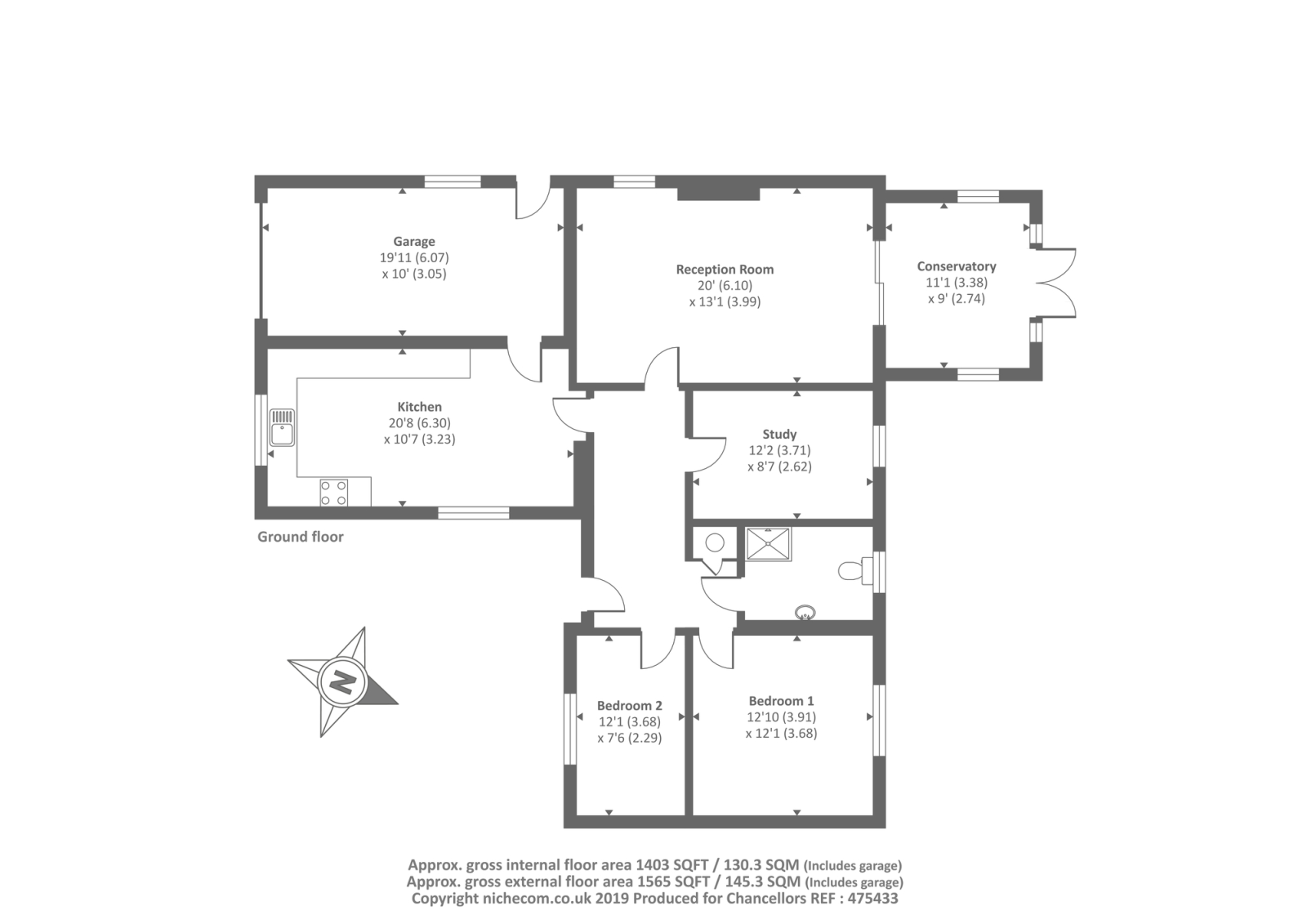 3 Bedrooms Detached bungalow for sale in Hay-On-Wye 5 Miles, Rhosgoch LD2