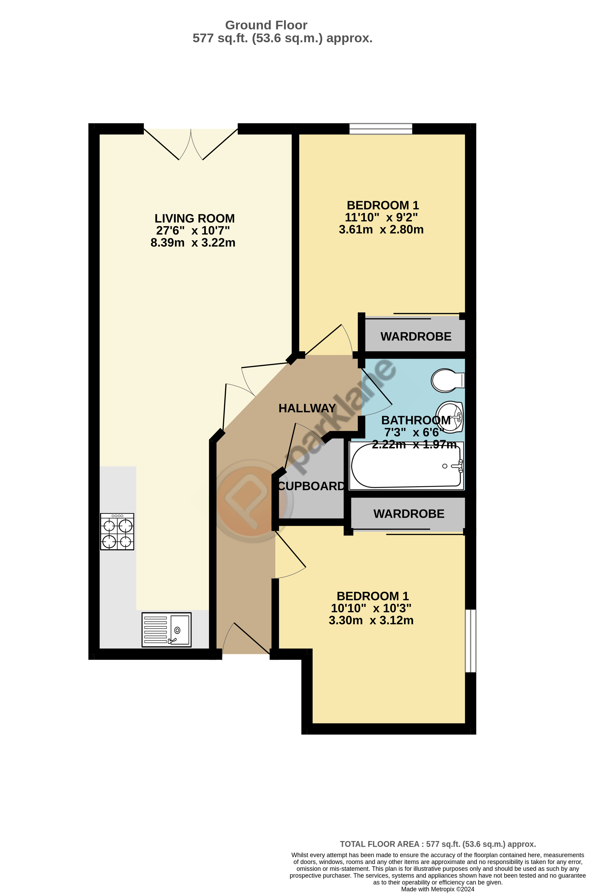 Flat 12, Parklane Central, Cross Granby Terrace, Leeds floorplan