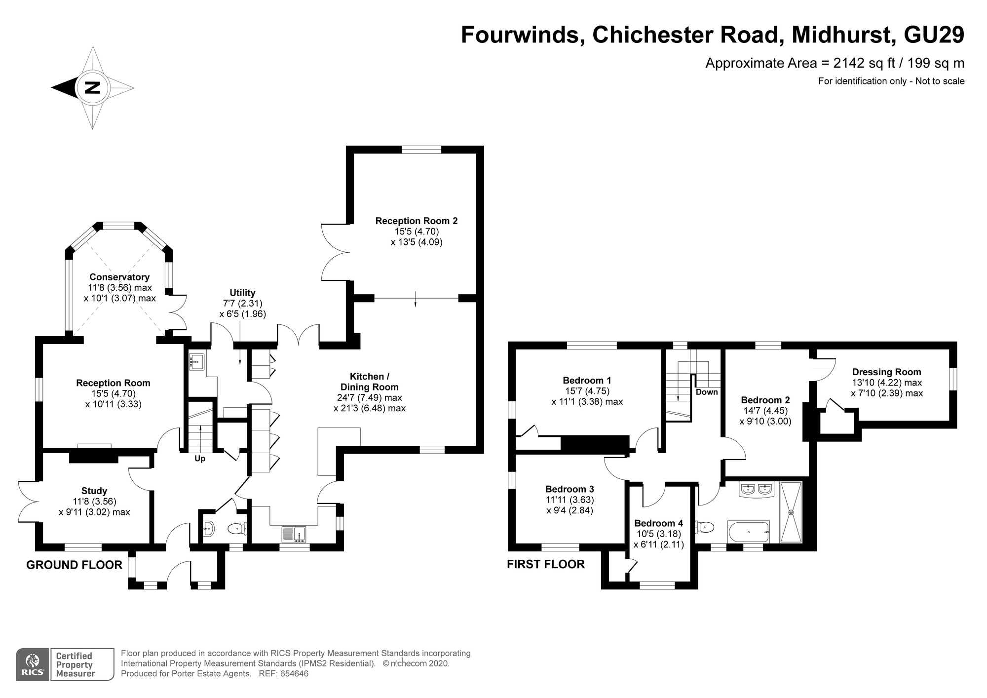 4 bed detached house for sale in Chichester Road, Midhurst, West Sussex