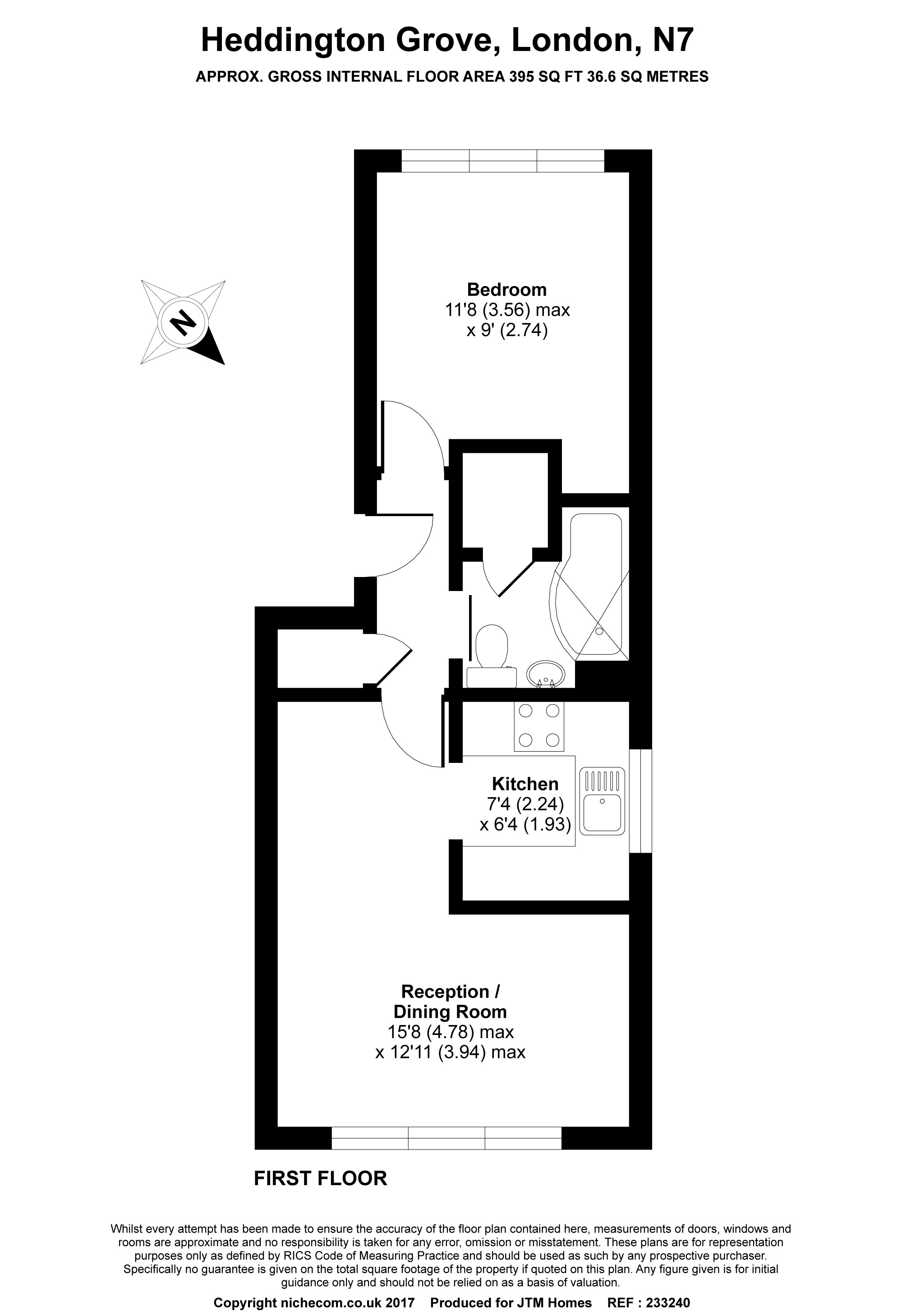 37, Heddington Grove, London floorplan