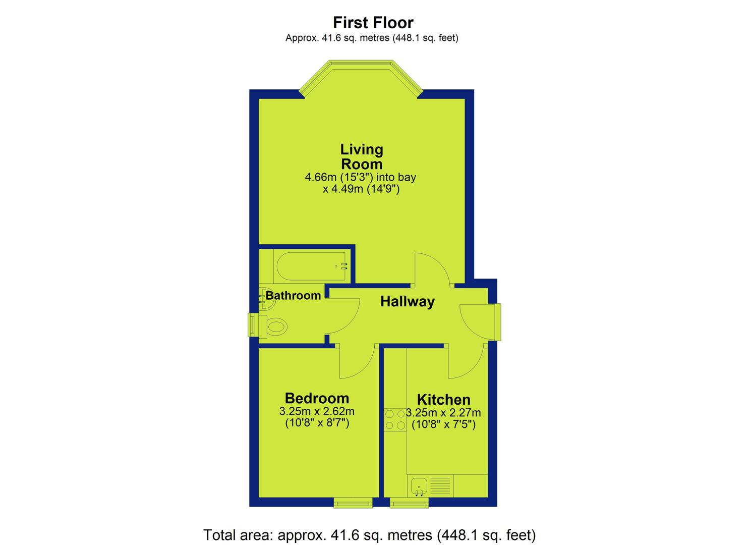 Flat 3, 9, Lenton Avenue, Nottingham floorplan