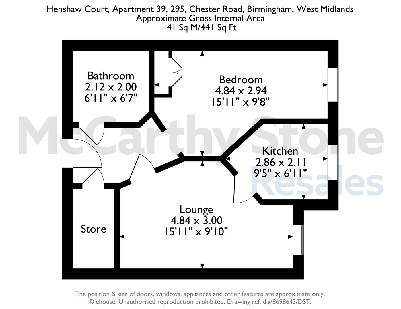 39 Henshaw Court, Chester Road, Birmingham floorplan