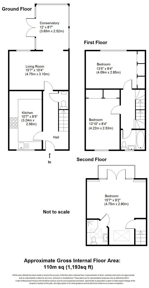 3 Bedrooms Terraced house for sale in Stonebanks, Walton-On-Thames, Surrey KT12