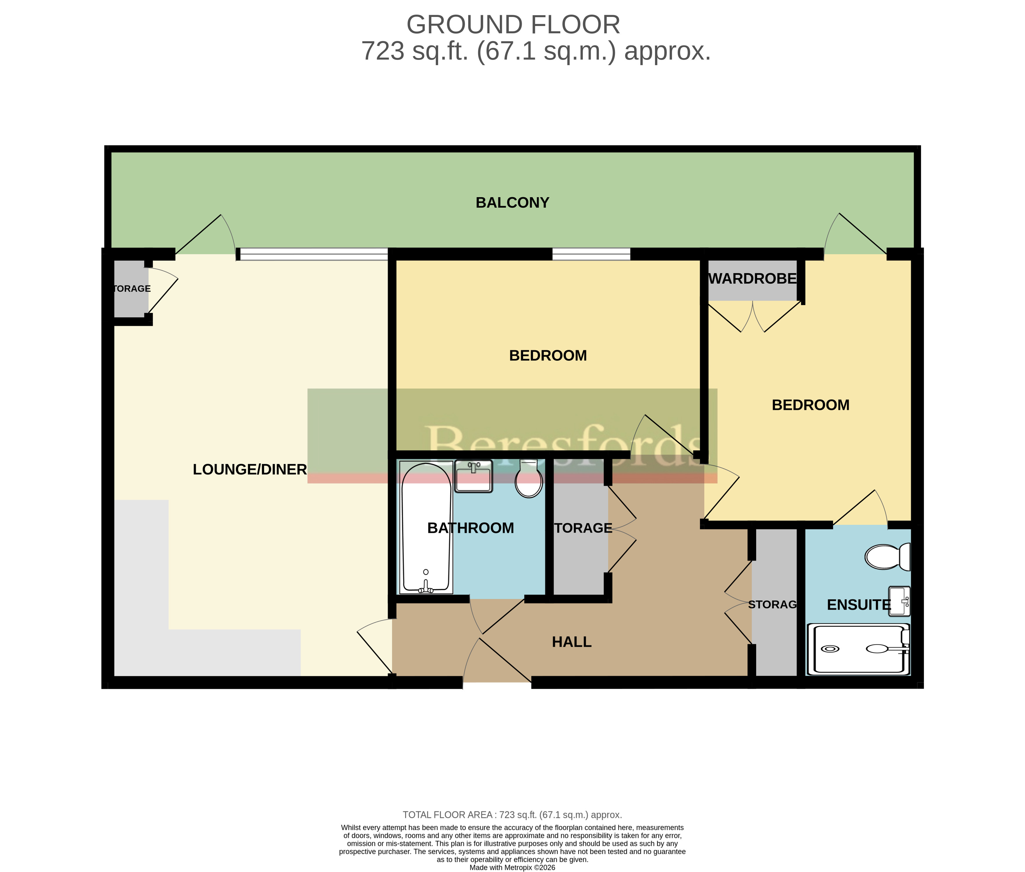 Flat 17 Bentley Court,, Finlay Gardens, Hornchurch floorplan