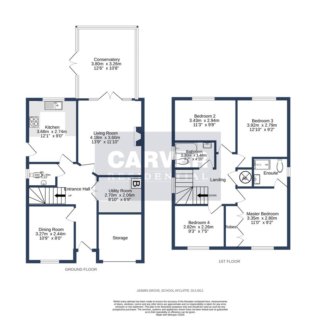 19, Jasmin Grove, School Aycliffe floorplan