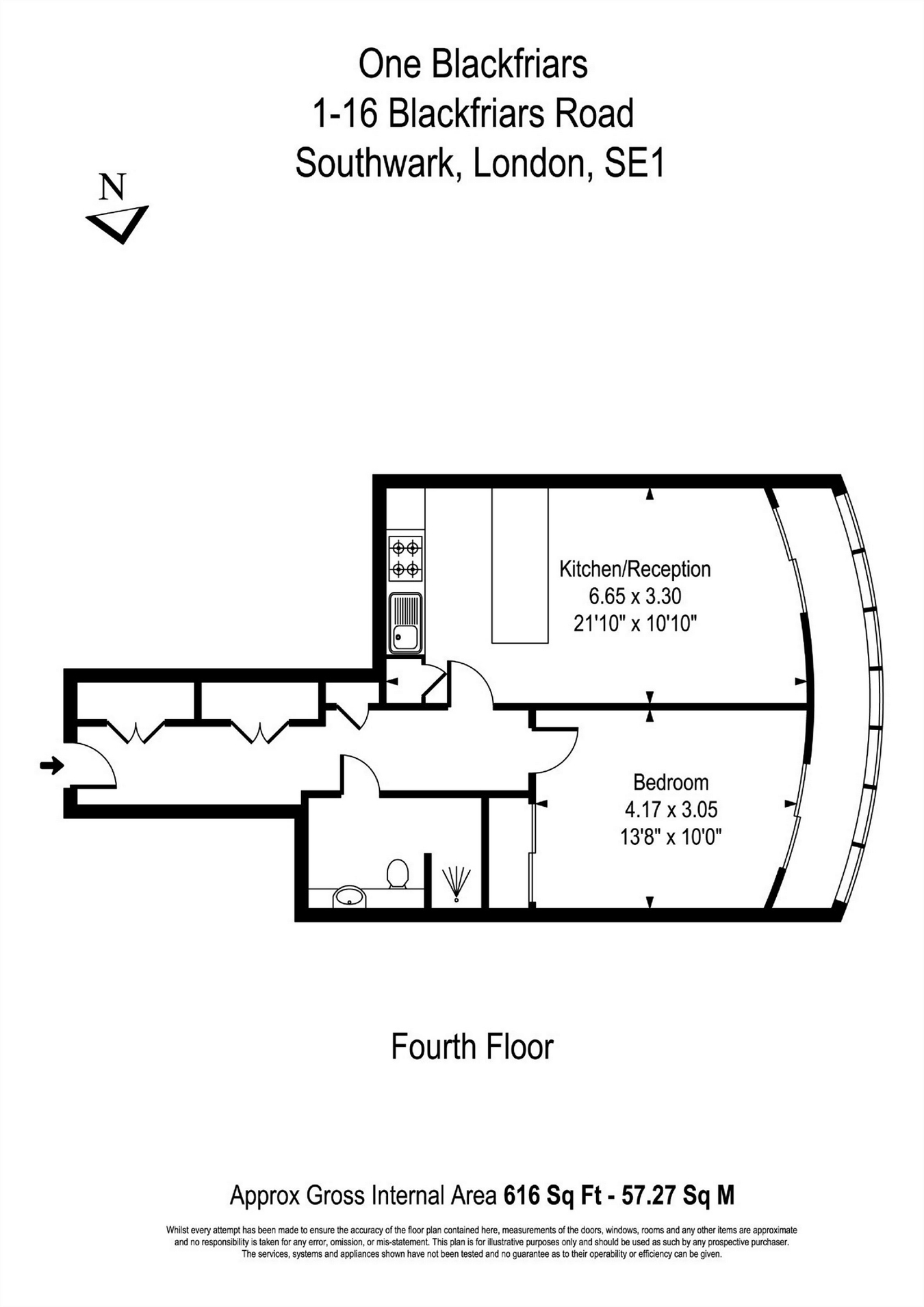 1 Bedrooms Flat to rent in One Blackfriars, 1-16 Blackfriars Road, Southwark SE1