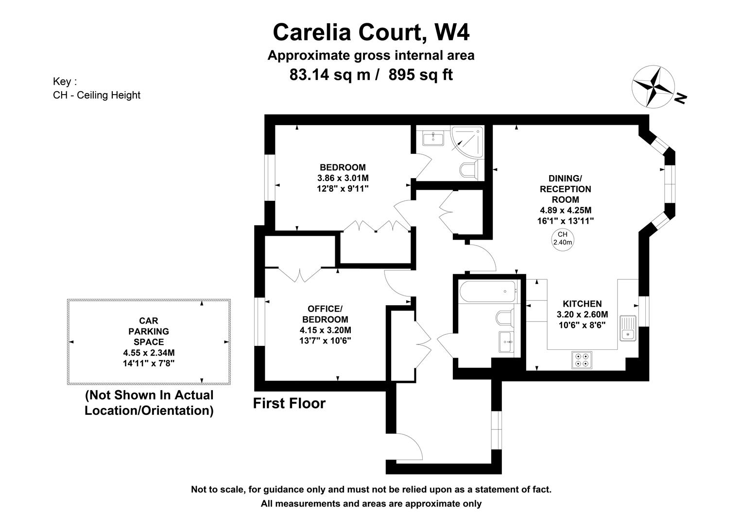 Flat 4, Carelia Court, 40 Graham Road, London floorplan
