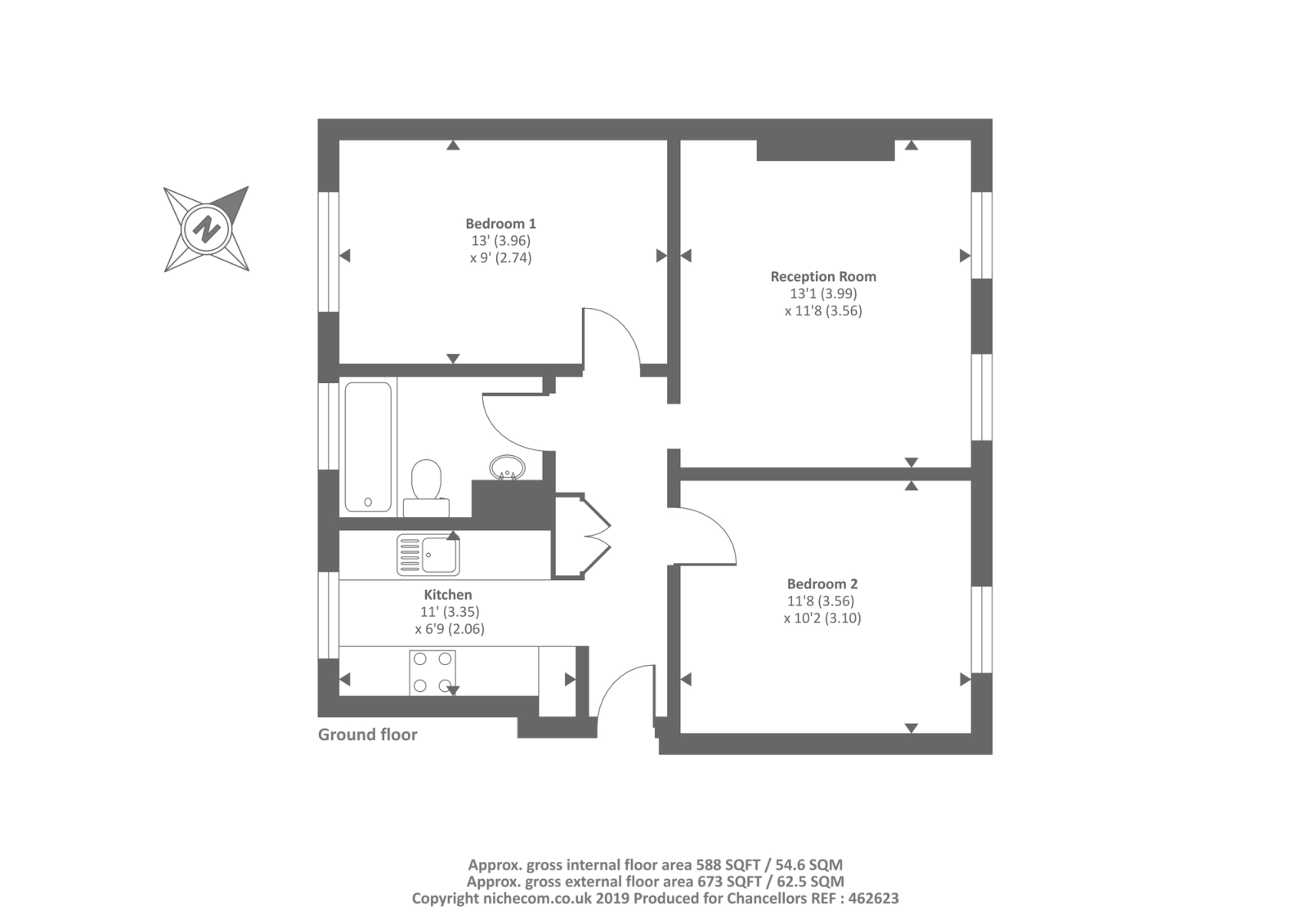 2 Bedrooms Flat to rent in Richmond, Surrey TW10