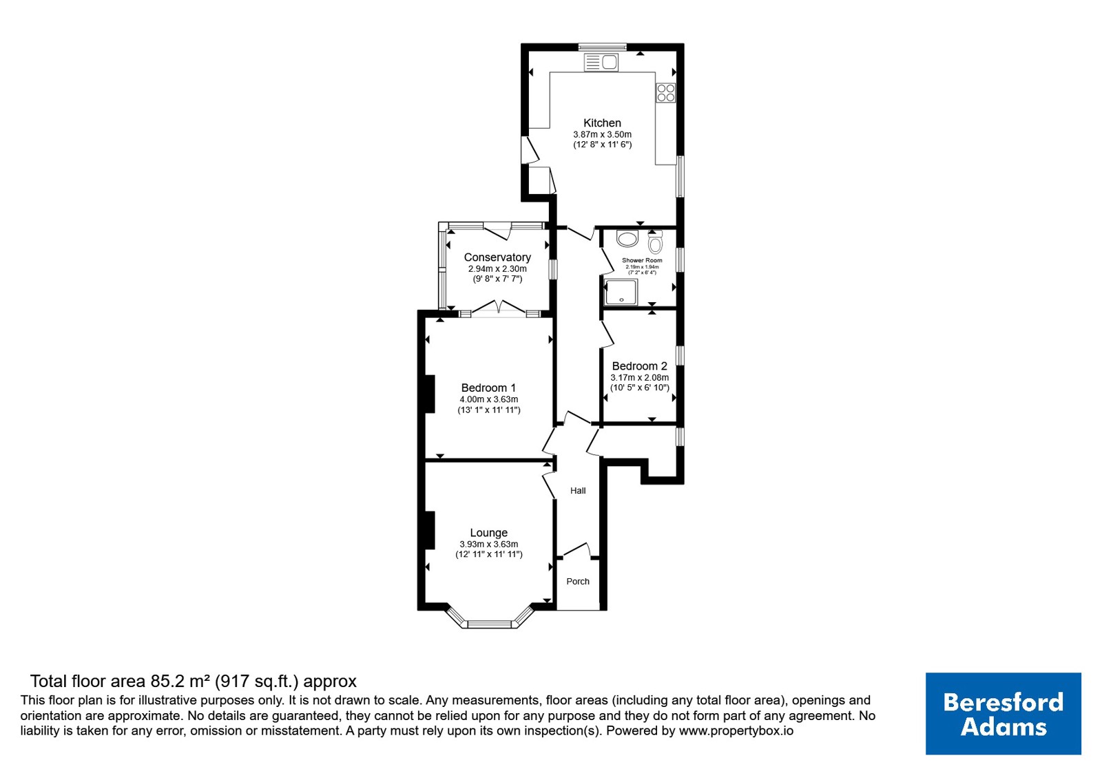 Ground Floor Flat, 159, Conway Road, Conwy floorplan