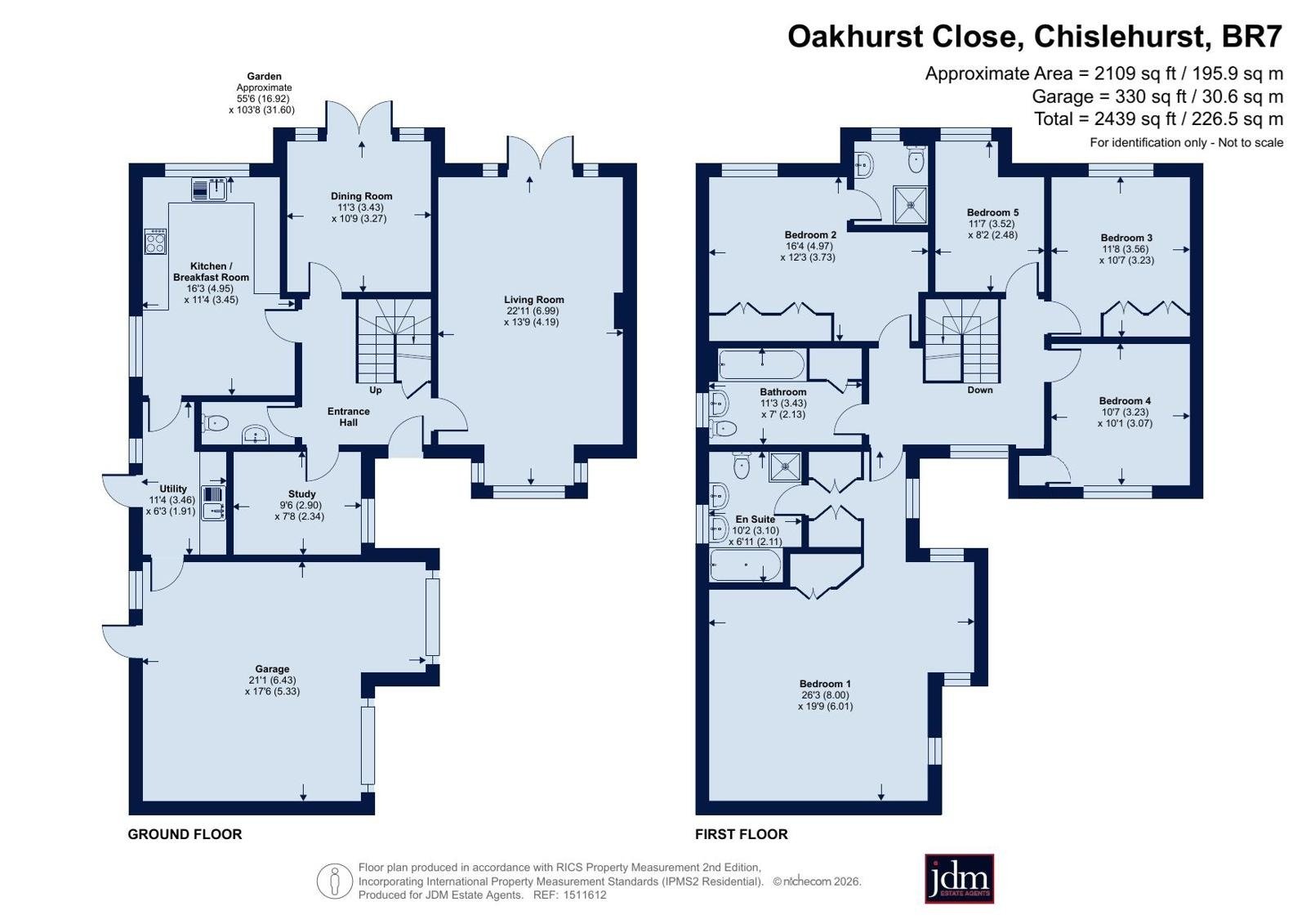2, Oakhurst Close, Chislehurst floorplan