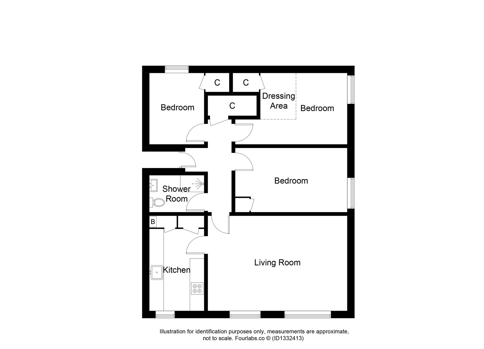1 Cadham Court, Glenrothes floorplan