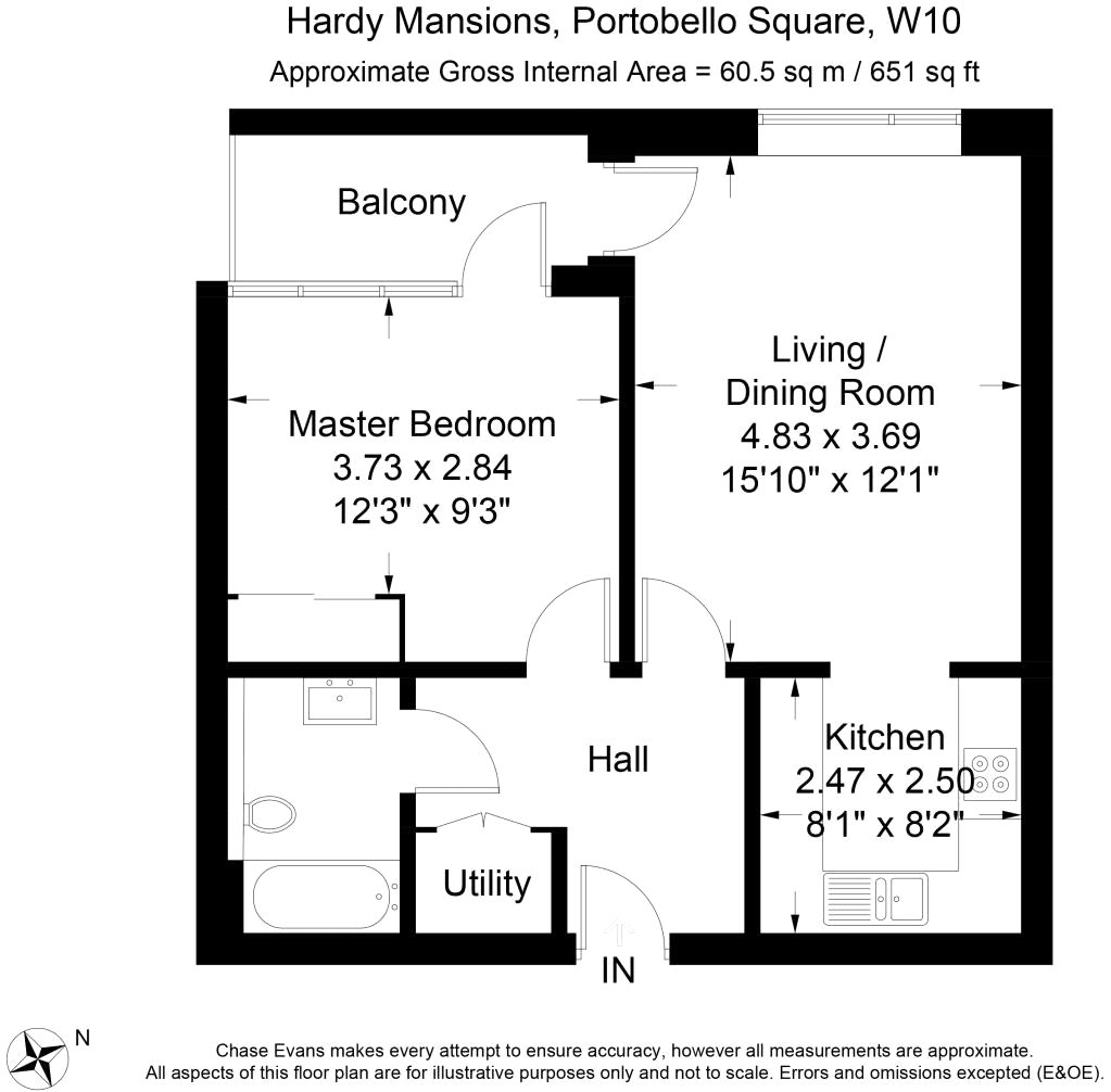 Flat 14,, Hardy Mansions, London floorplan