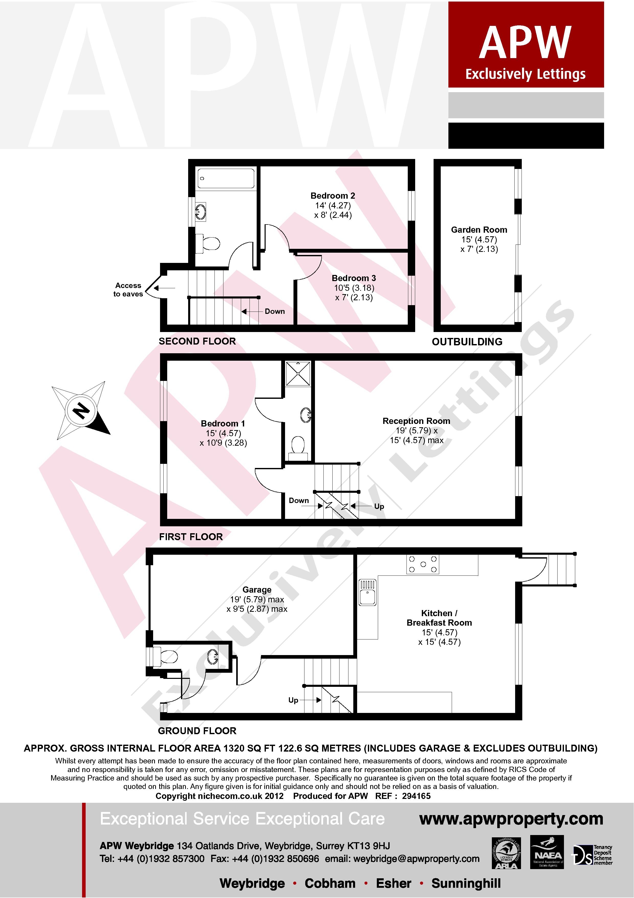 3 Bedrooms Mews house to rent in Ridgemount, Oatlands Drive KT13