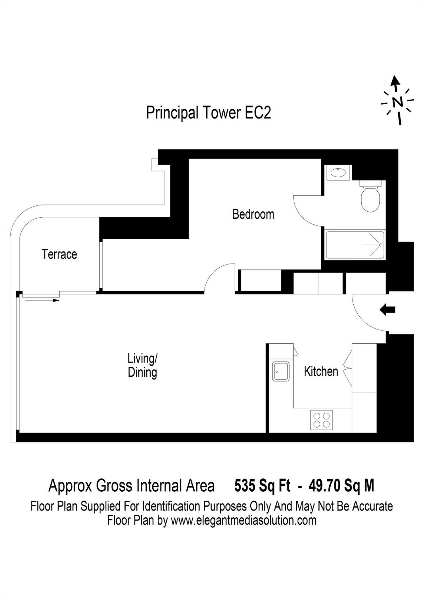1 Bedrooms Flat for sale in Principal Tower, 2 Principal Place, London EC2A