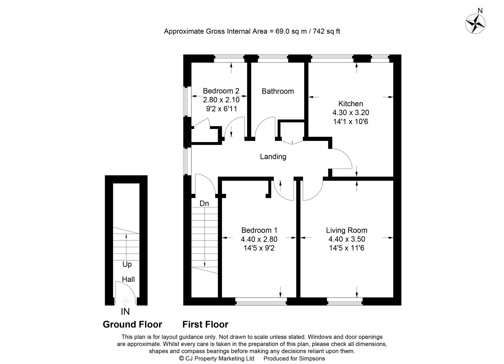 Flat 4, Comfrey Court, Abingdon floorplan