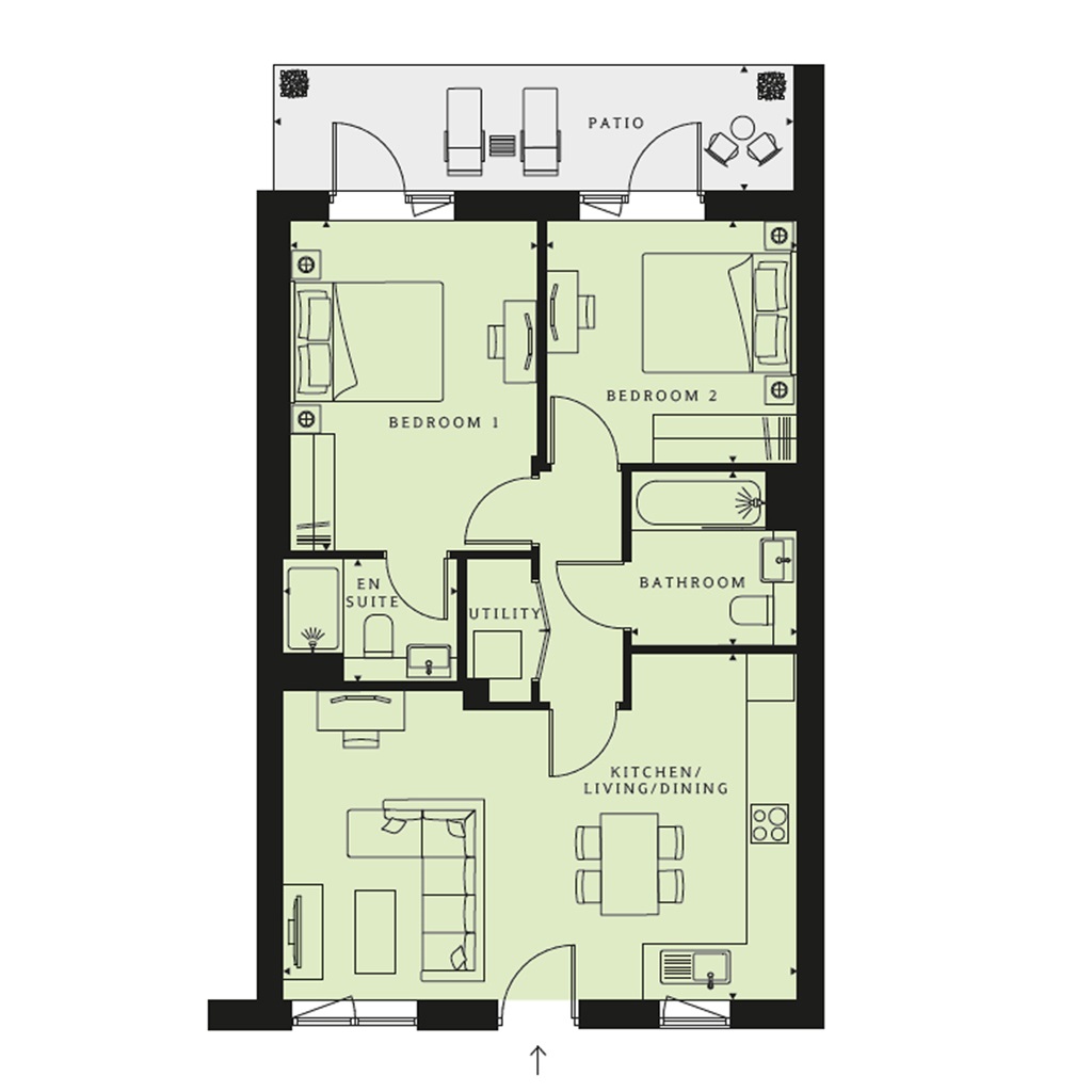 "Cornflower House" at Springfield Drive, London SW17, 2 bedroom flat for sale 64816628