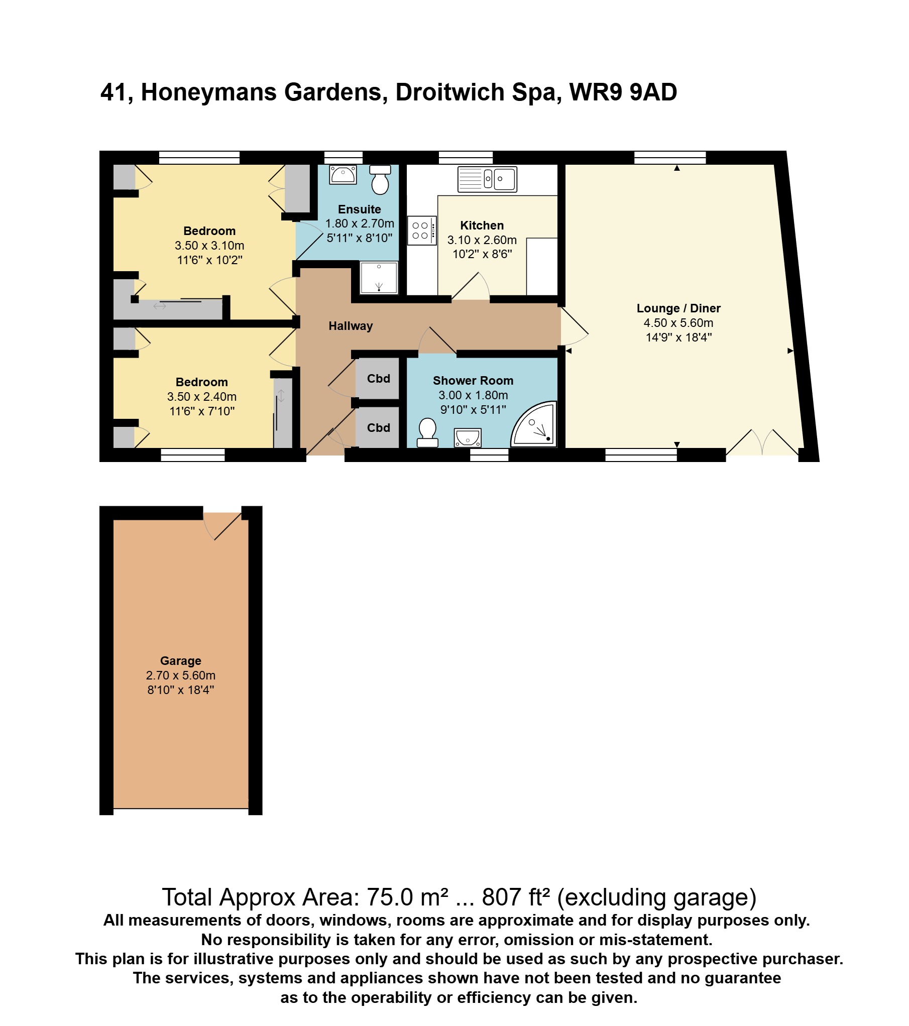 41, Honeymans Gardens, Worcestershire floorplan